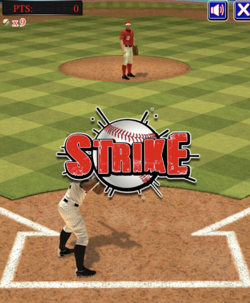 baseball field online with strike in the front 